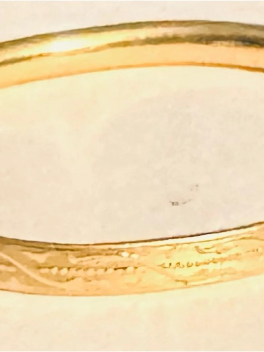 Vintage 12K Gold Filled GF Baby Bangle Hinged Bracelet Ornate - Picture 3 of 6